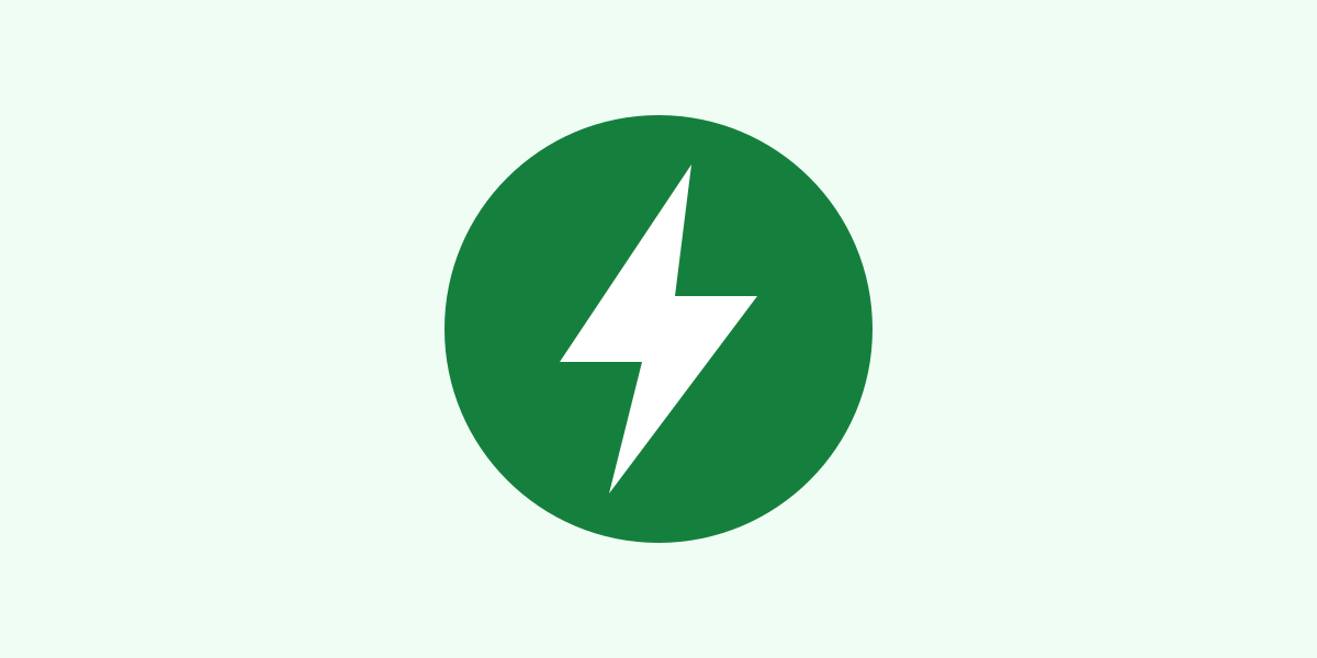 The benefits of a fast website - illustration of a lightning bolt and a browser